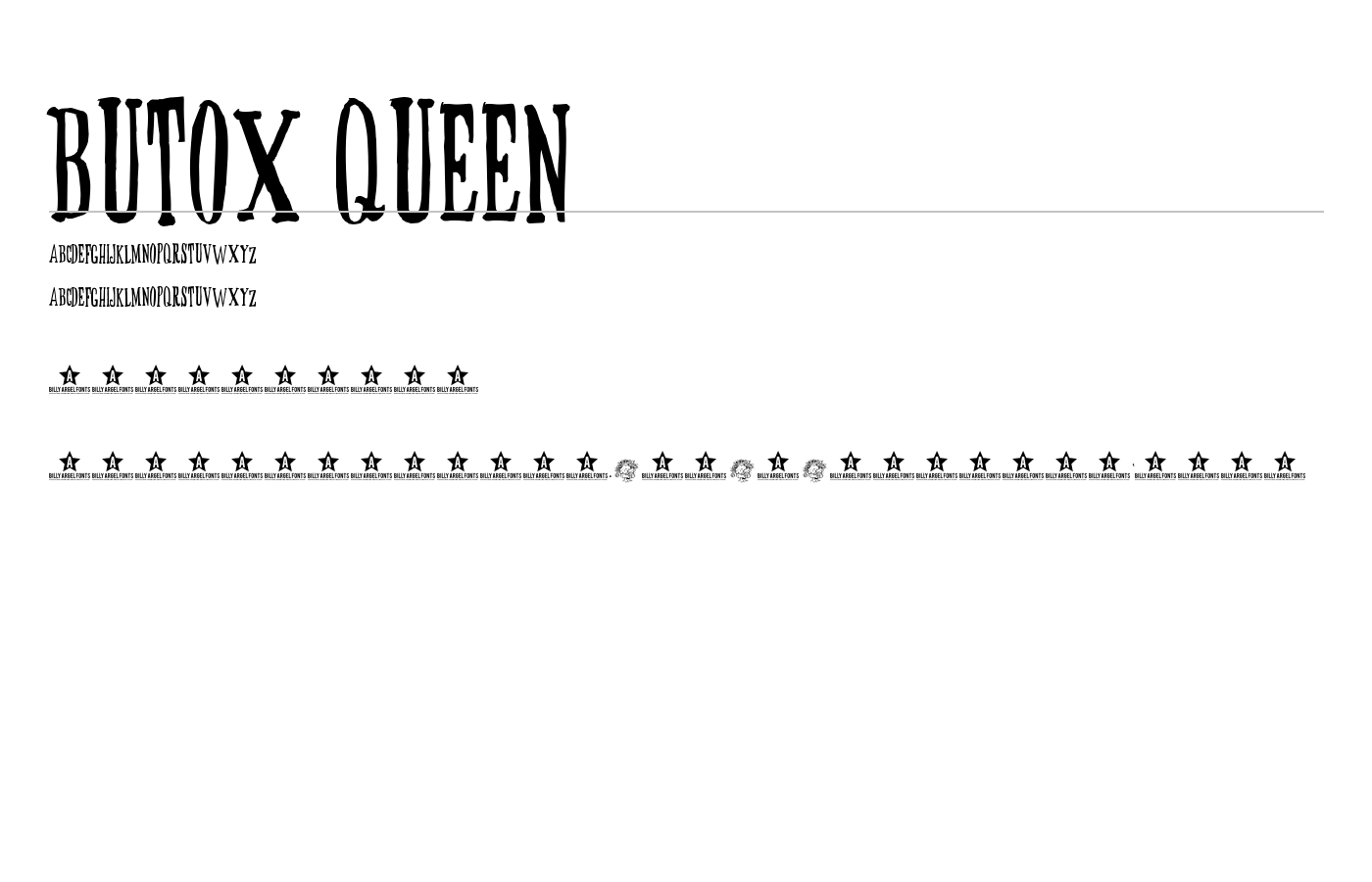 BUTOX QUEEN Font preview
