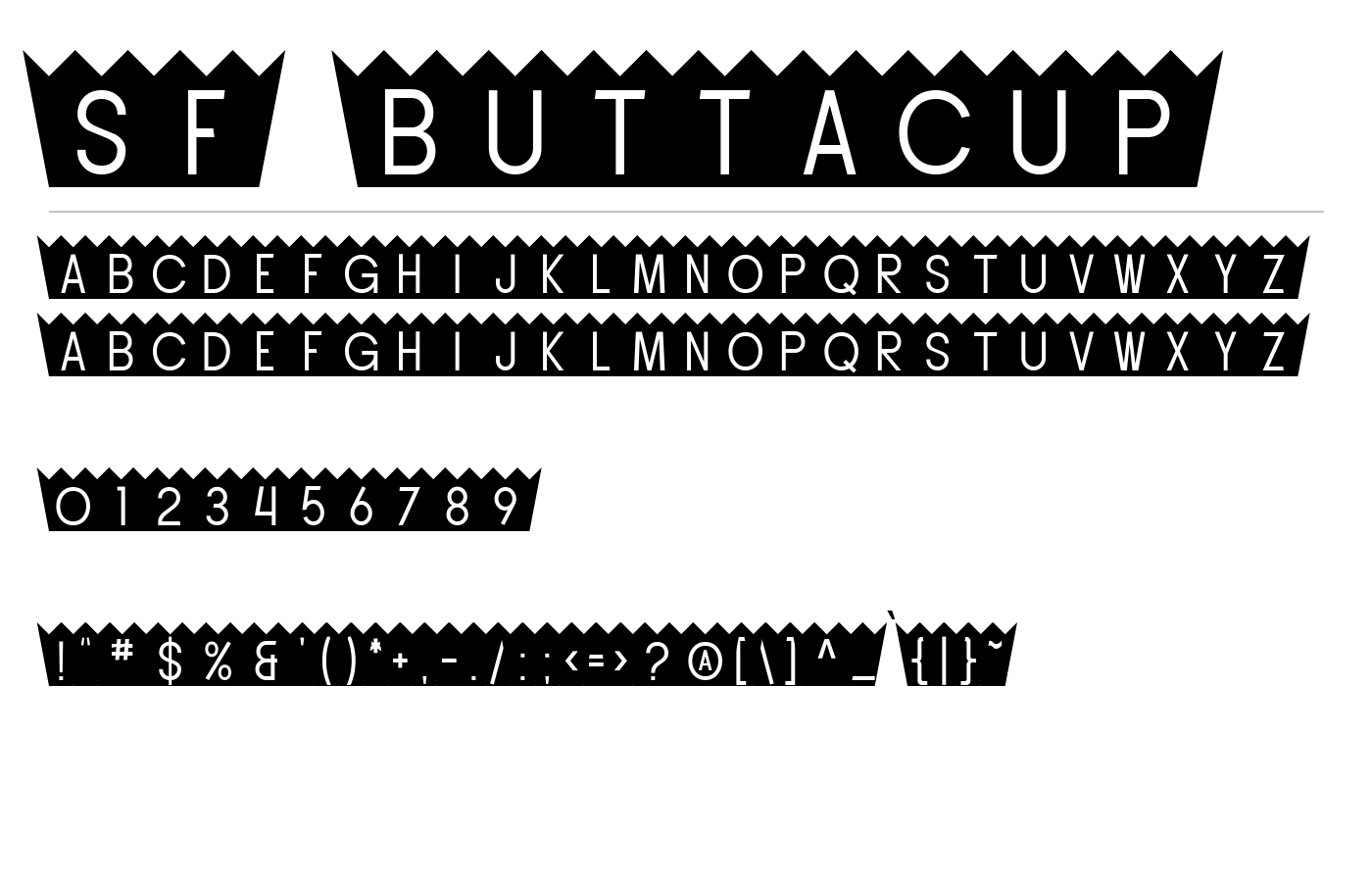 SF Buttacup Font preview