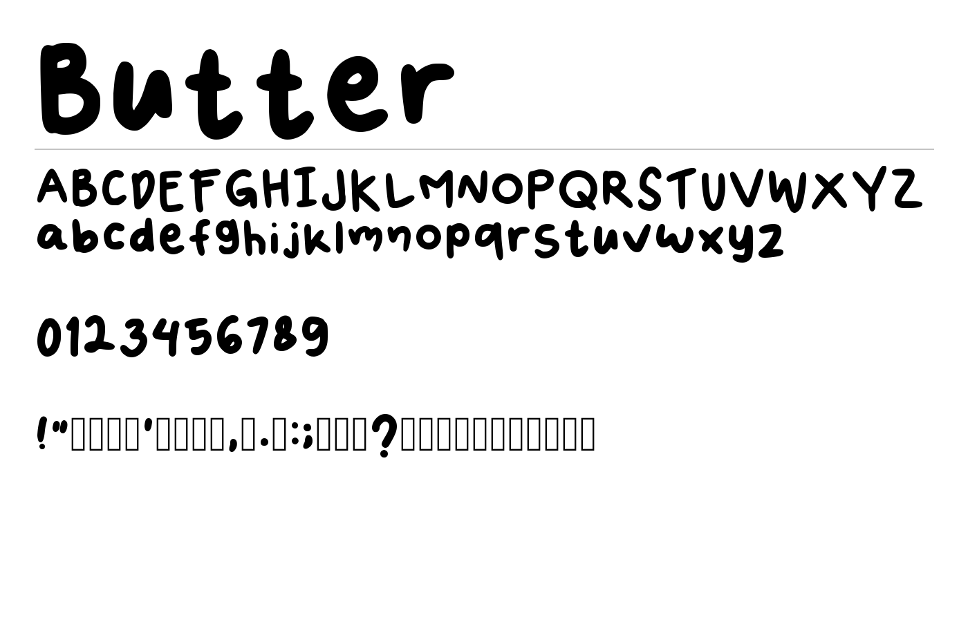 Butter Font preview