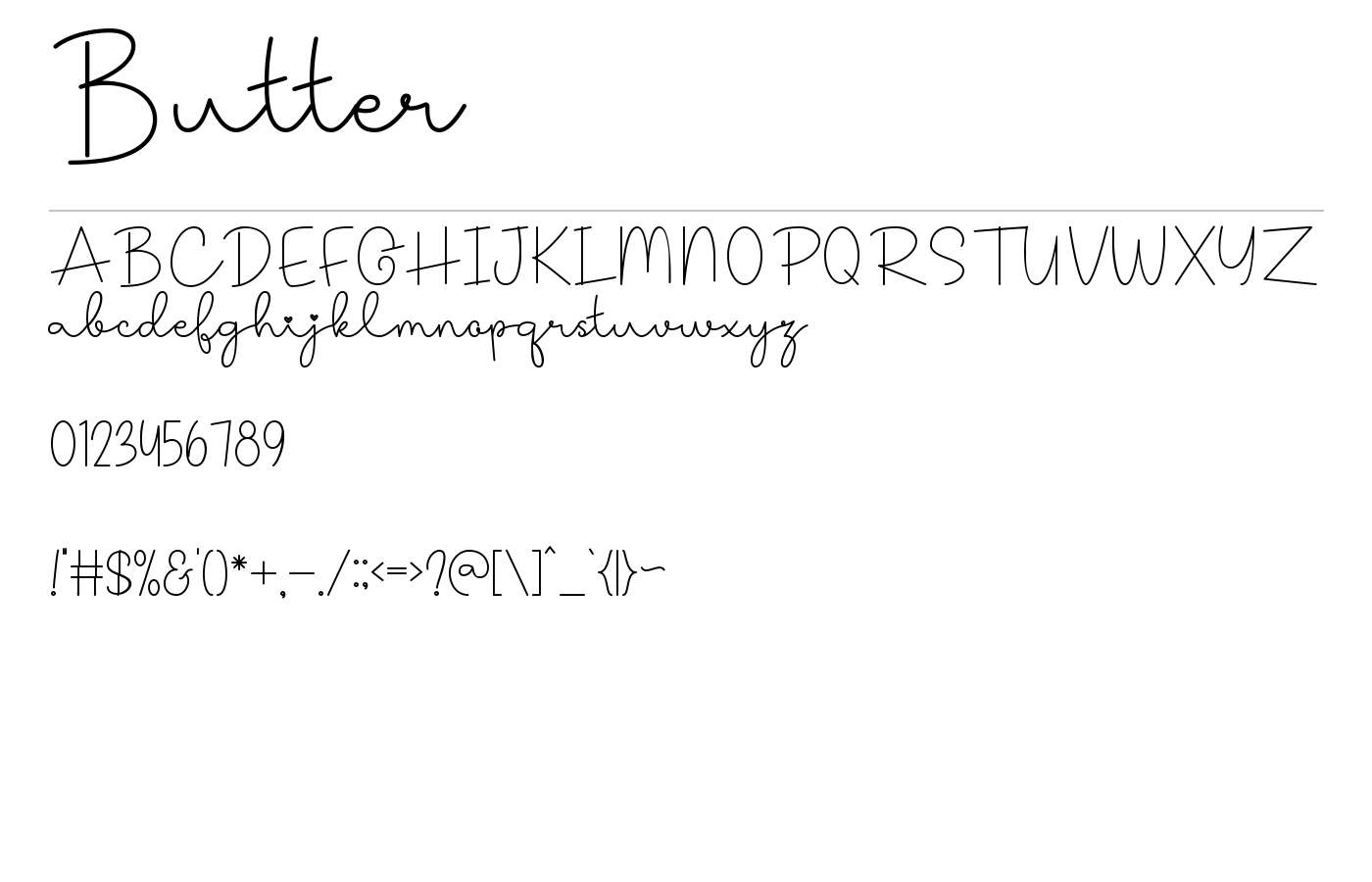 Butter Font preview