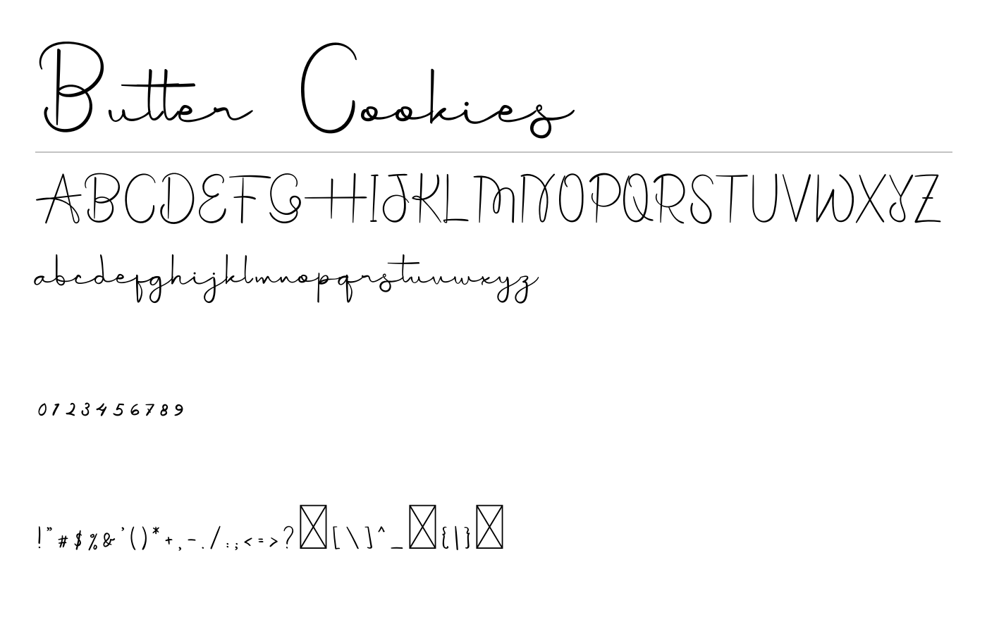 Butter Cookies Font preview
