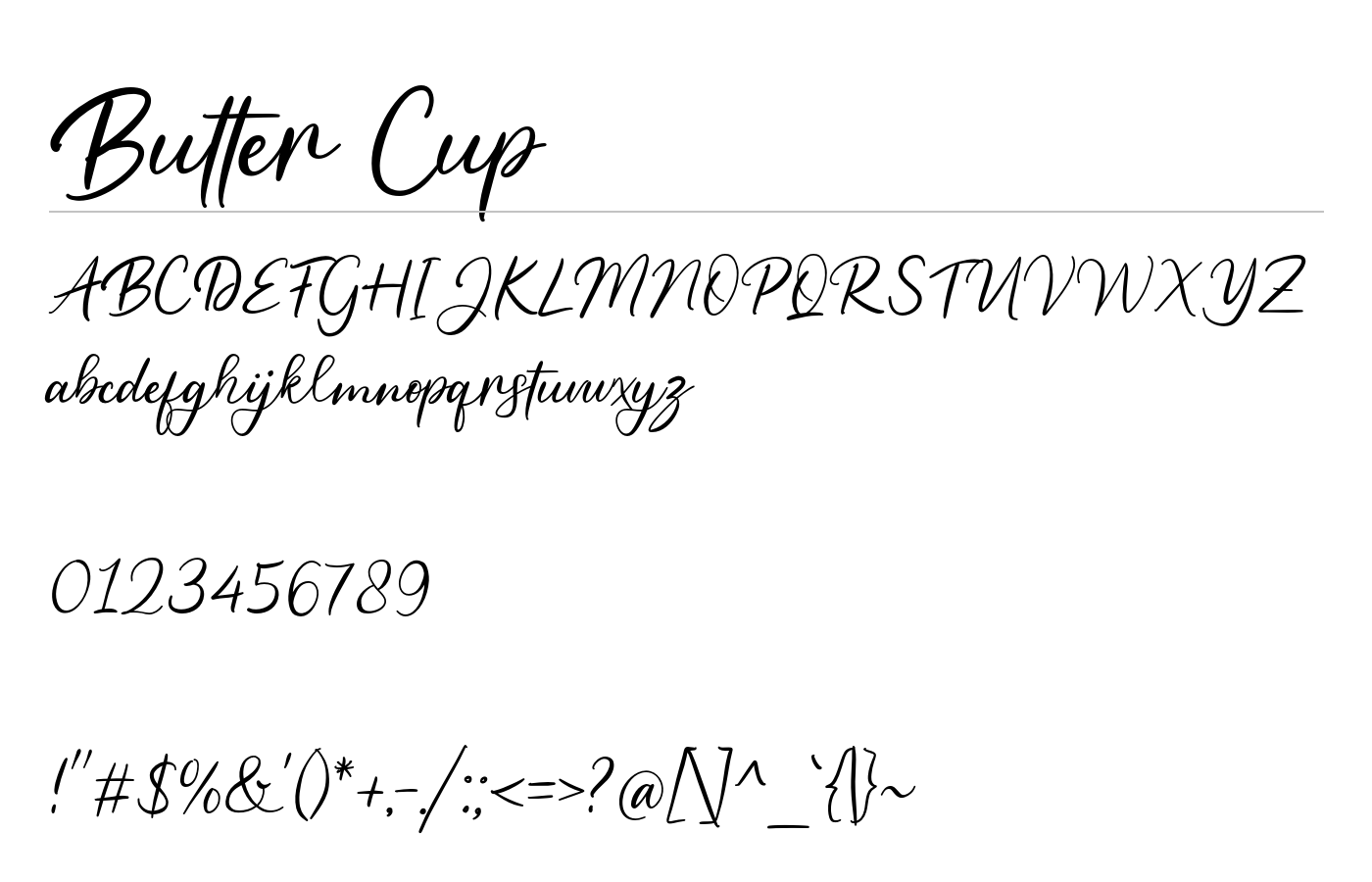 Butter Cup Font preview
