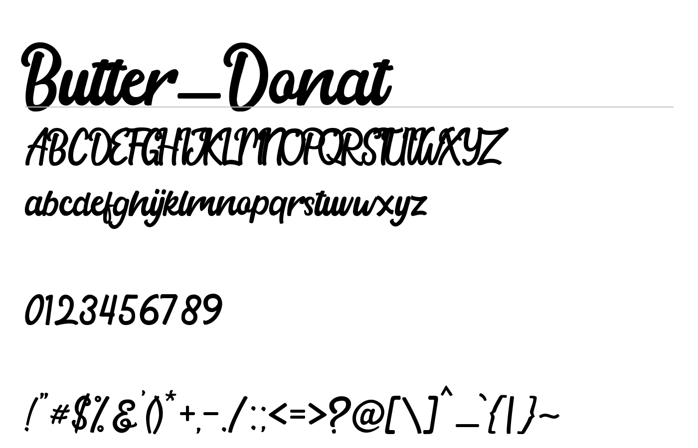 Butter_Donat Font preview