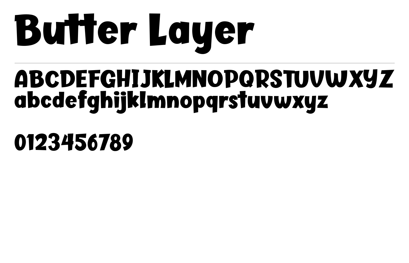 Butter Layer Font preview