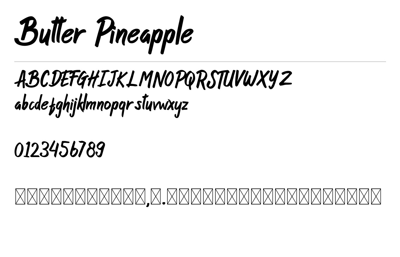 Butter Pineapple Font preview