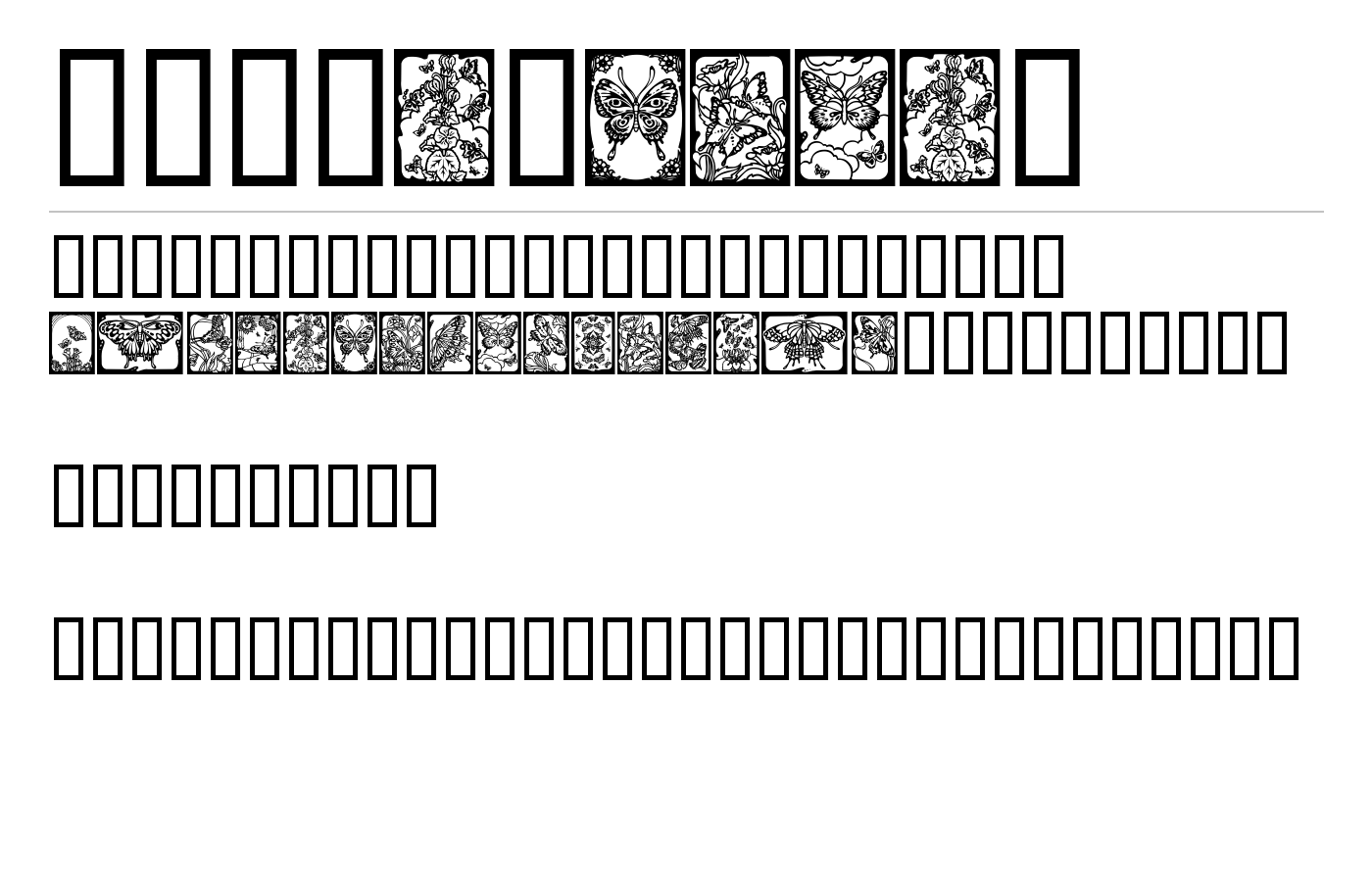 Butterflies Font preview