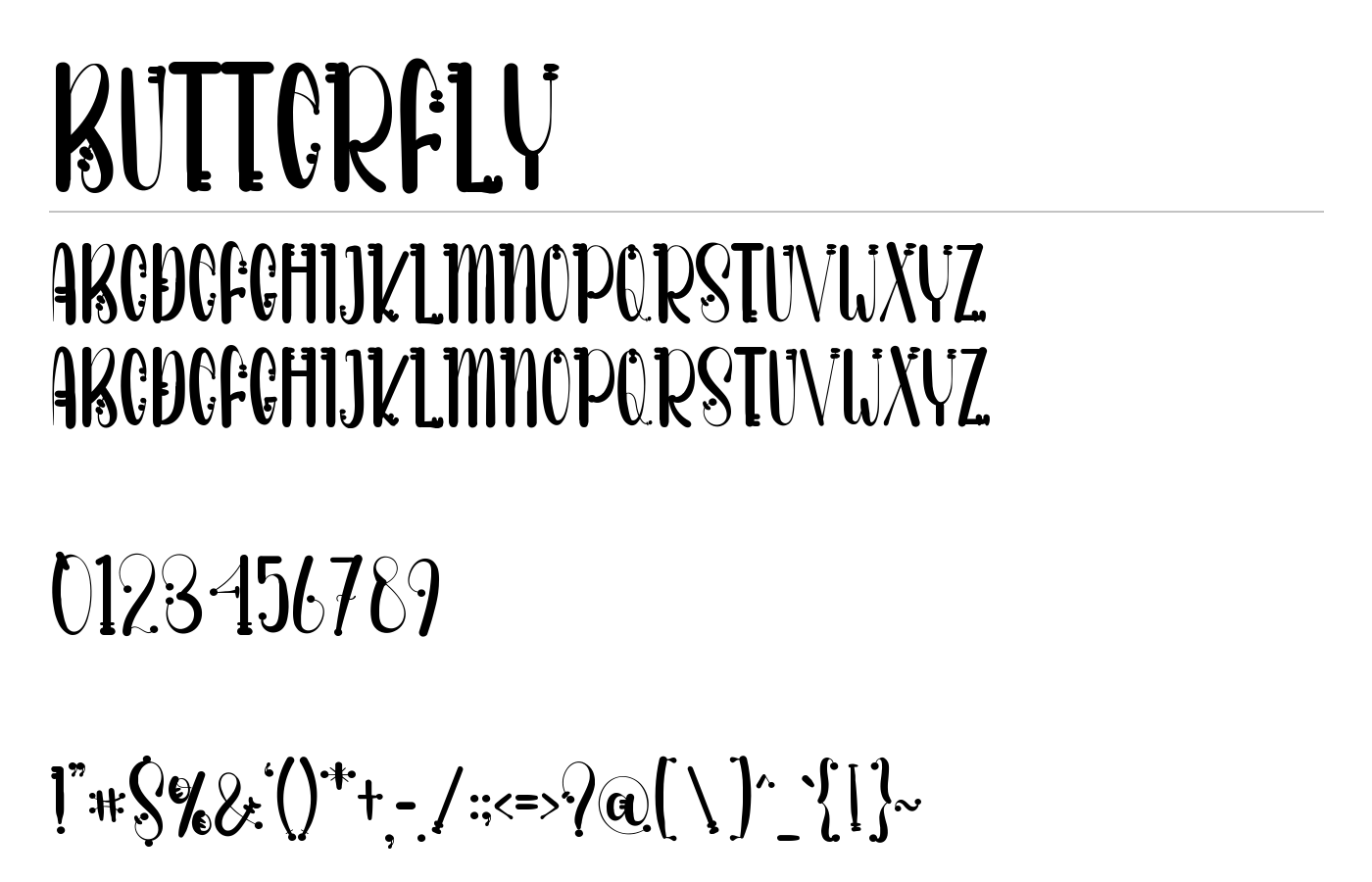 Butterfly Font preview