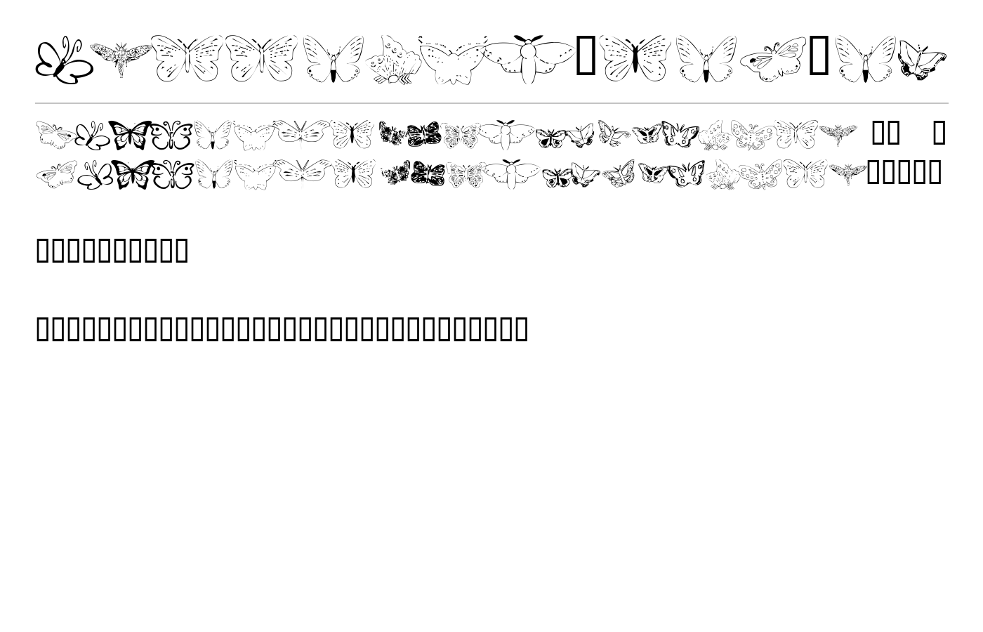 ButterflyHeaven Font preview