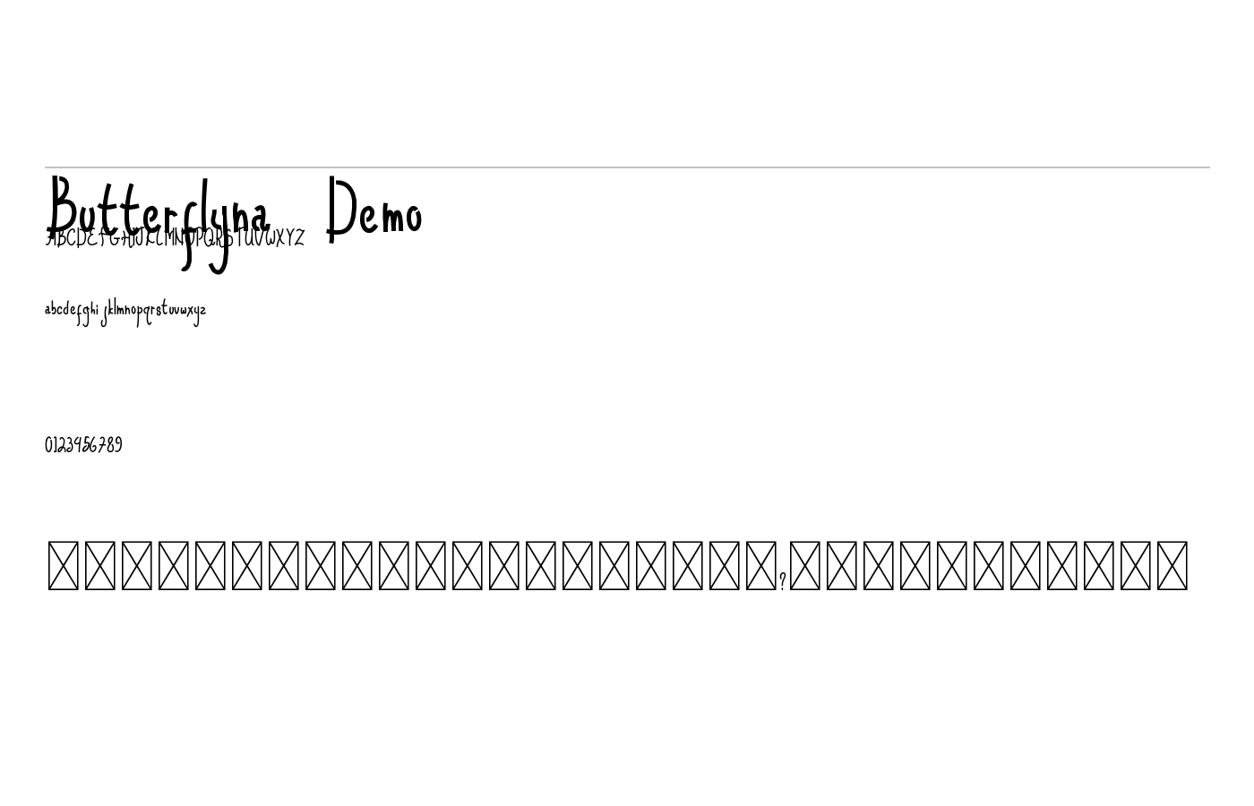 Butterflyna Demo Font preview