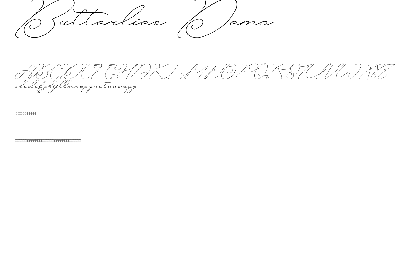 Butterlies Demo Font preview