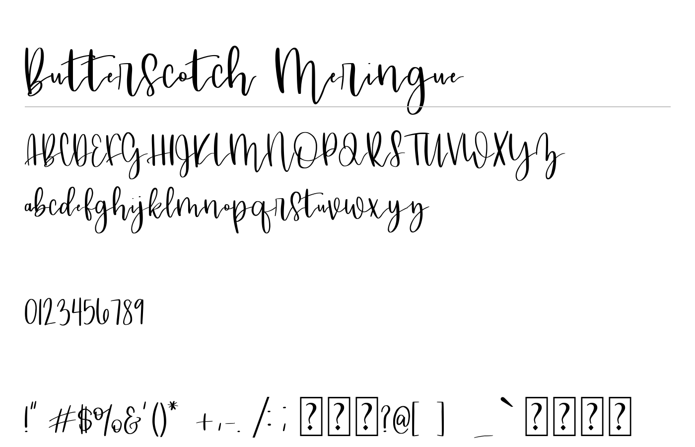 Butterscotch Meringue Font preview