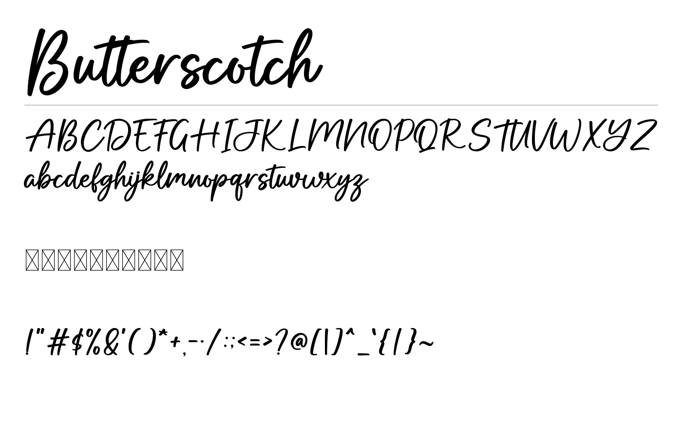 Butterscotch Font preview