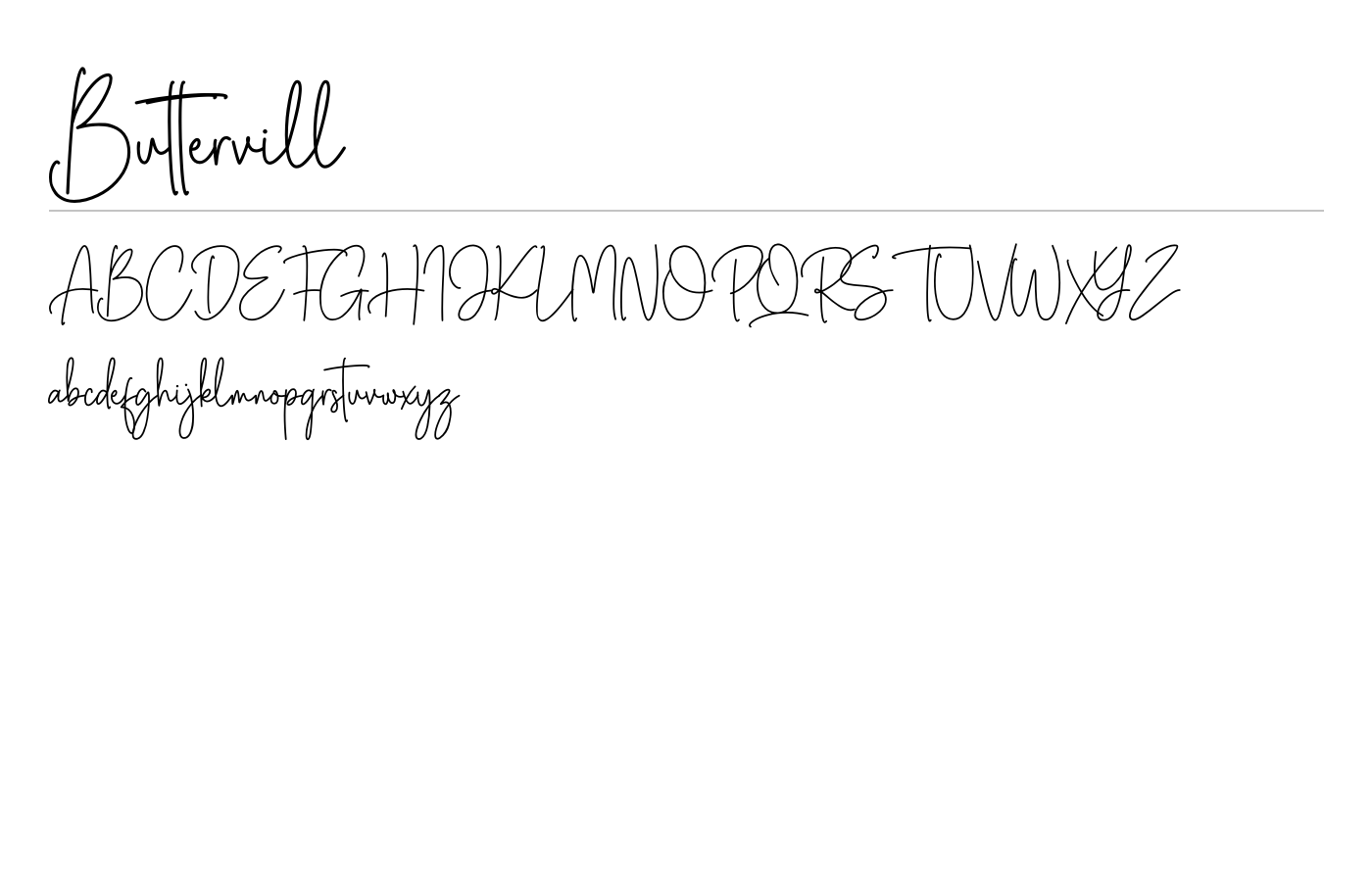 Buttervill Font preview