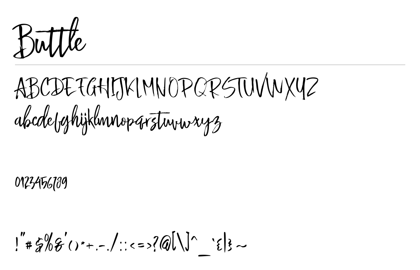 Buttle Font preview