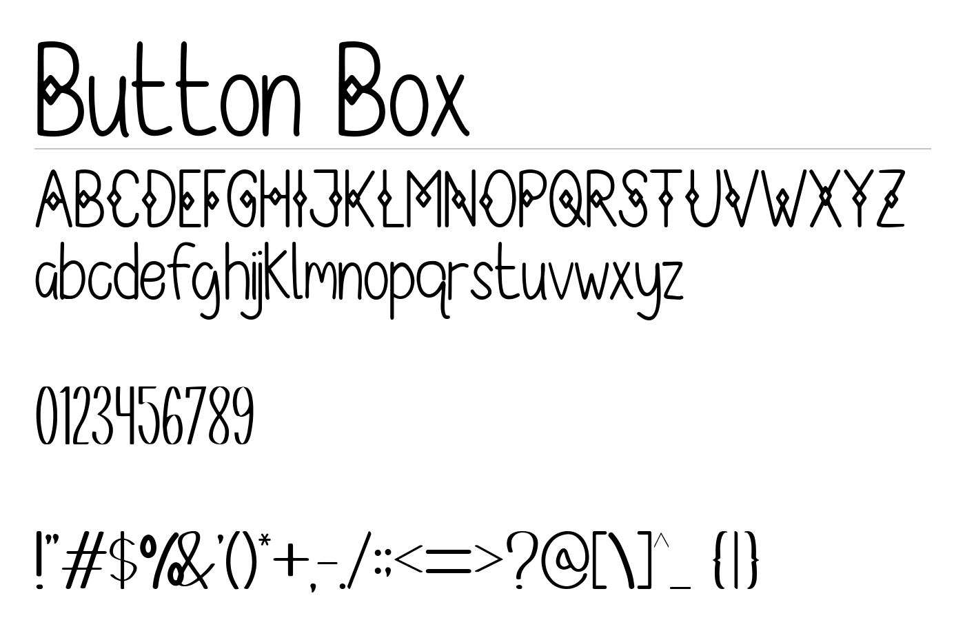 Button Box Font preview