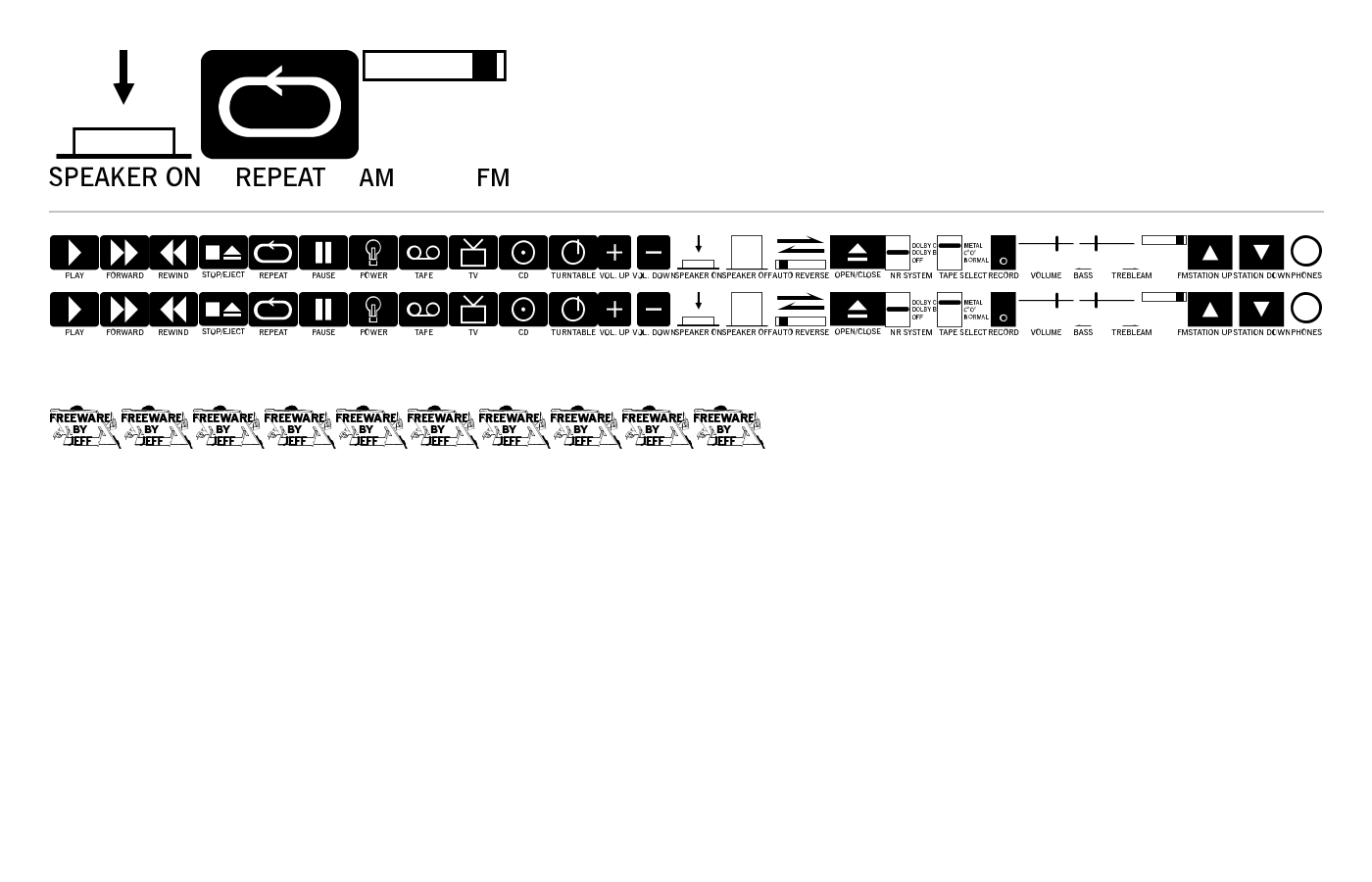 Buttons and Switches JL Font preview