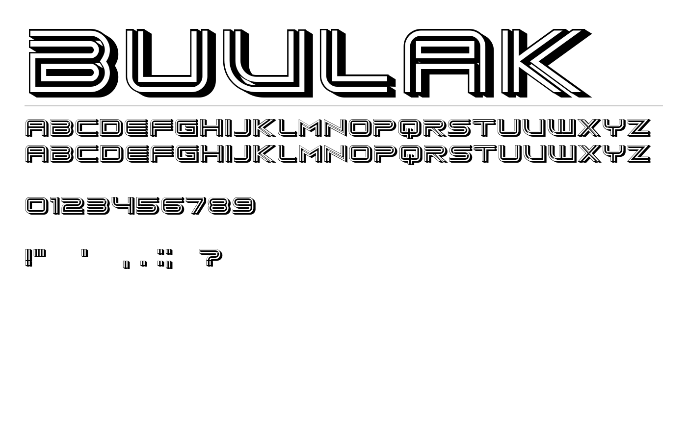 Buvlak Font preview