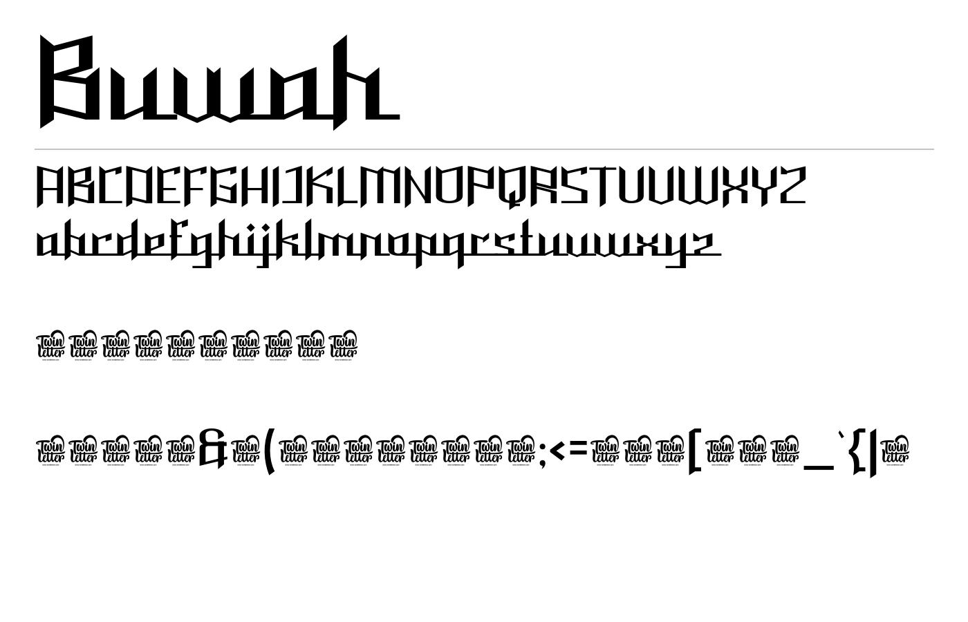 Buwah Font preview