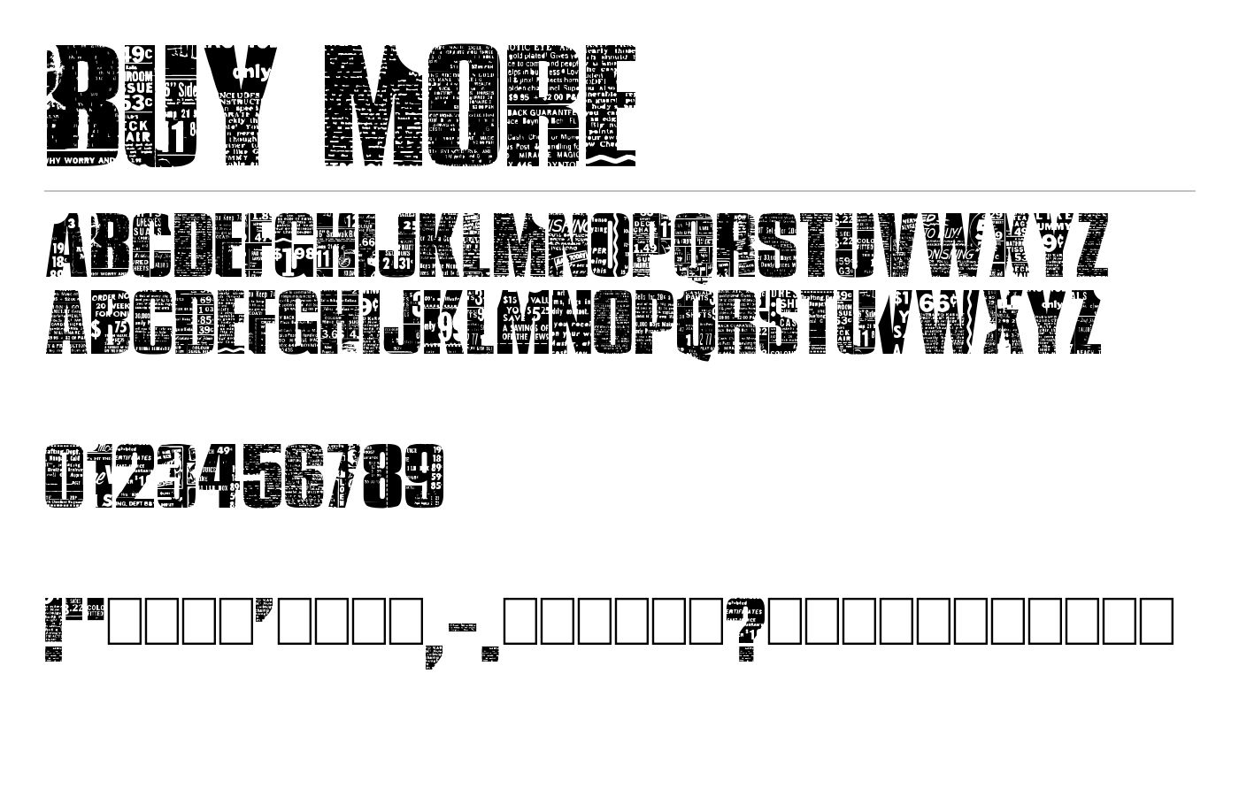 Buy More Font preview