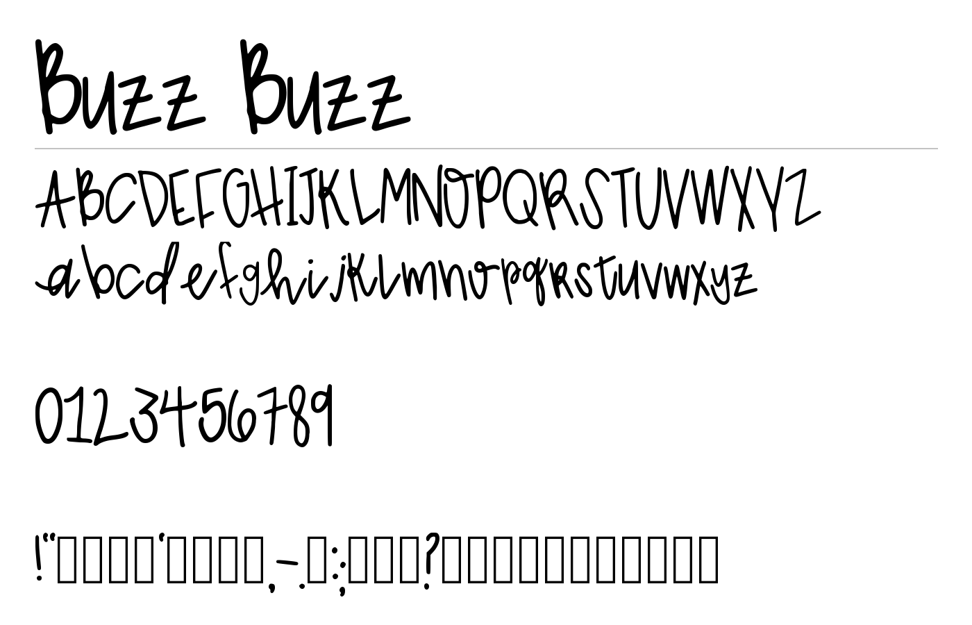 Buzz Buzz Font preview