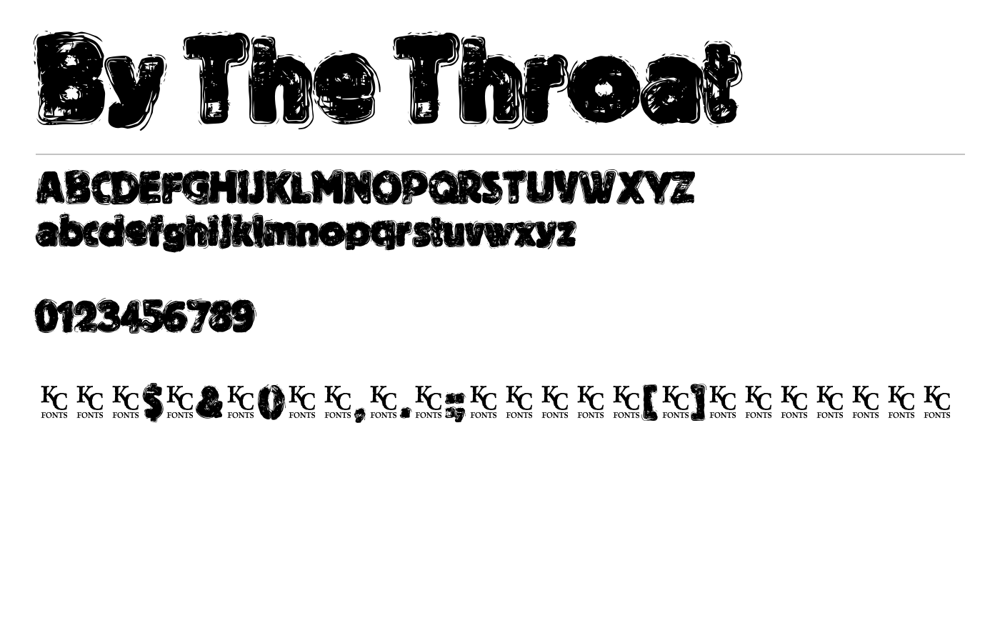 By The Throat Font preview