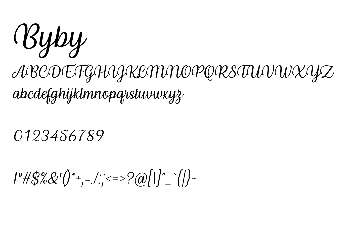 Byby Font preview