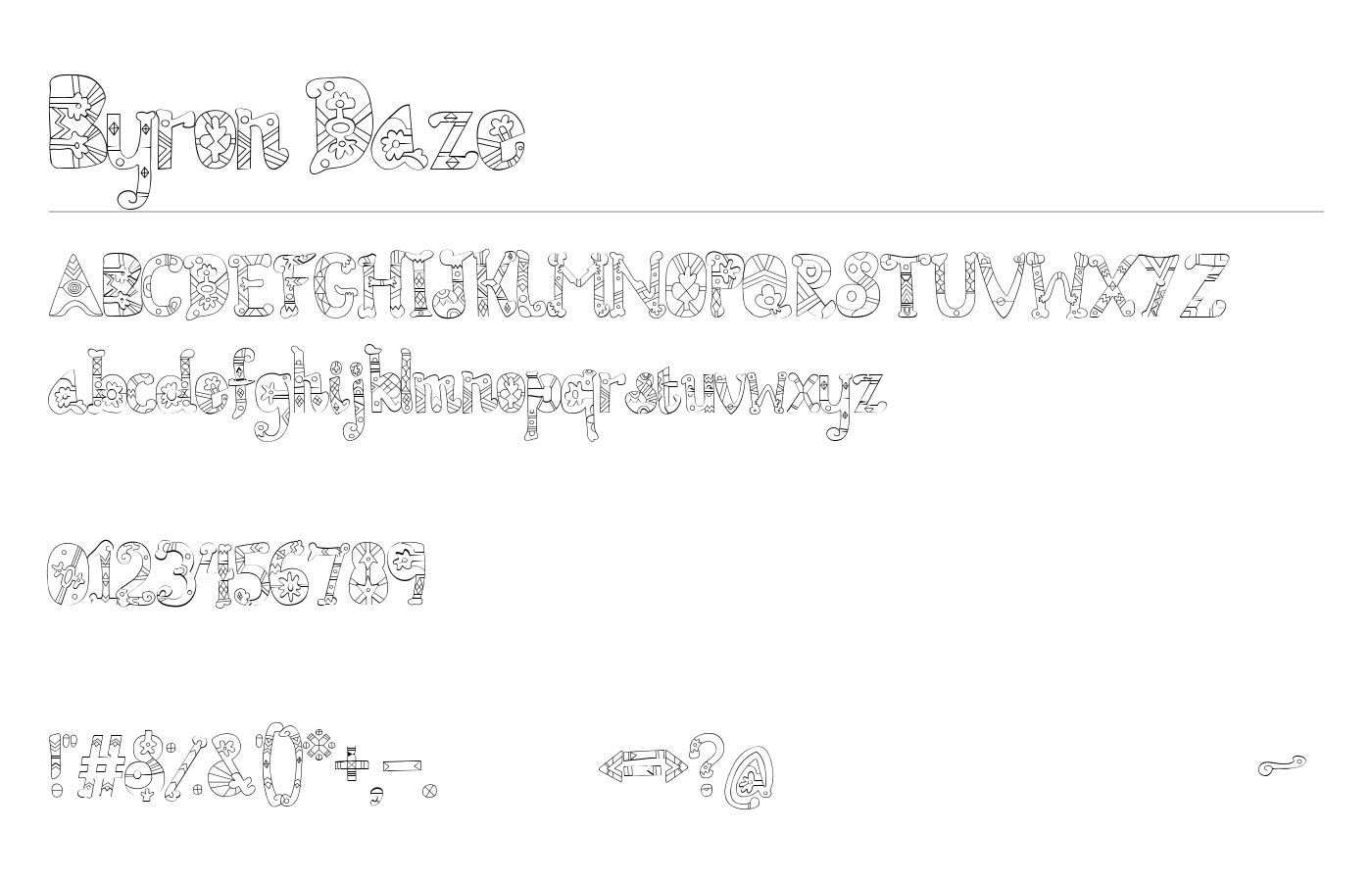Byron Daze Font preview