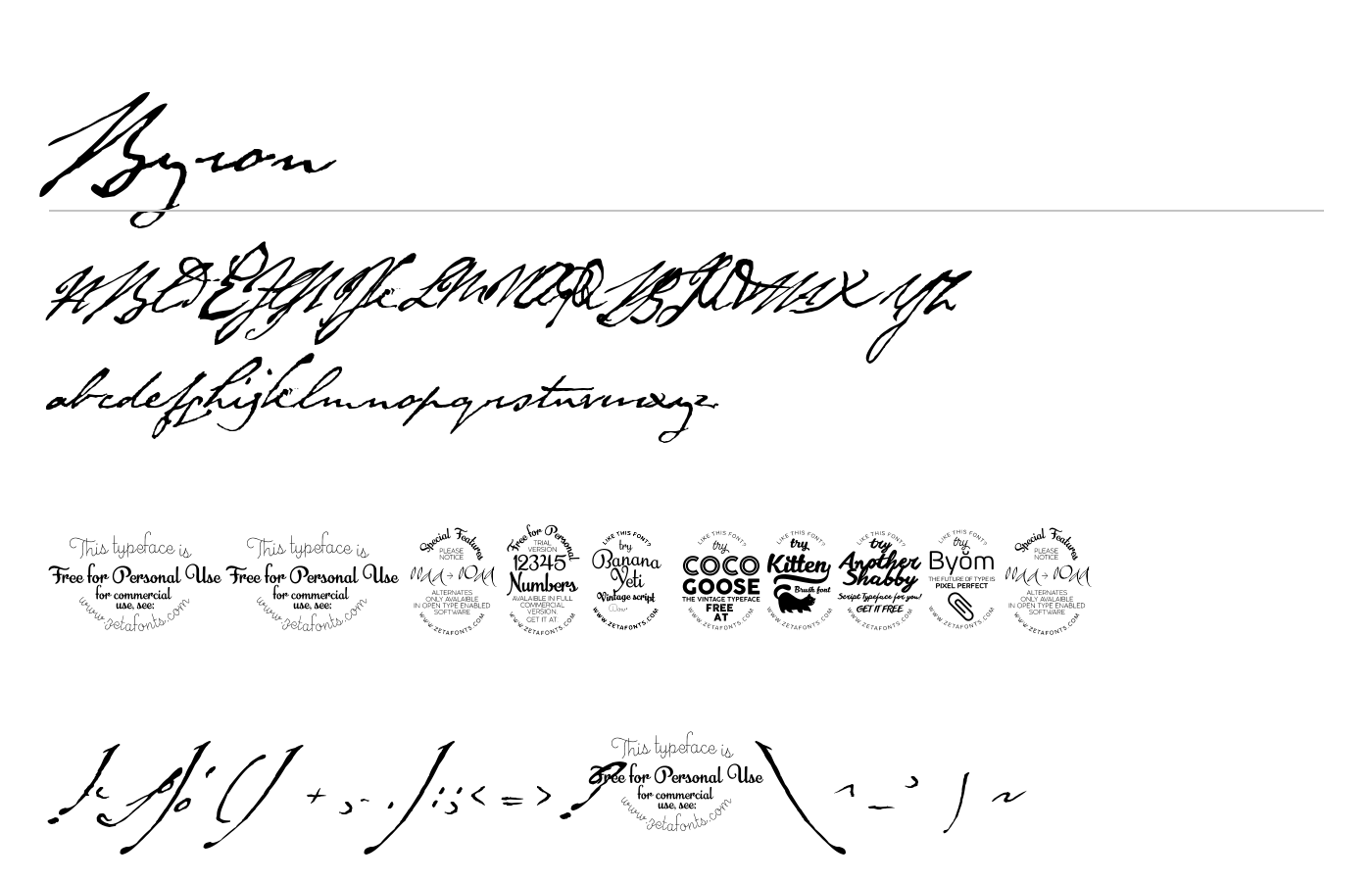 Byron Font preview