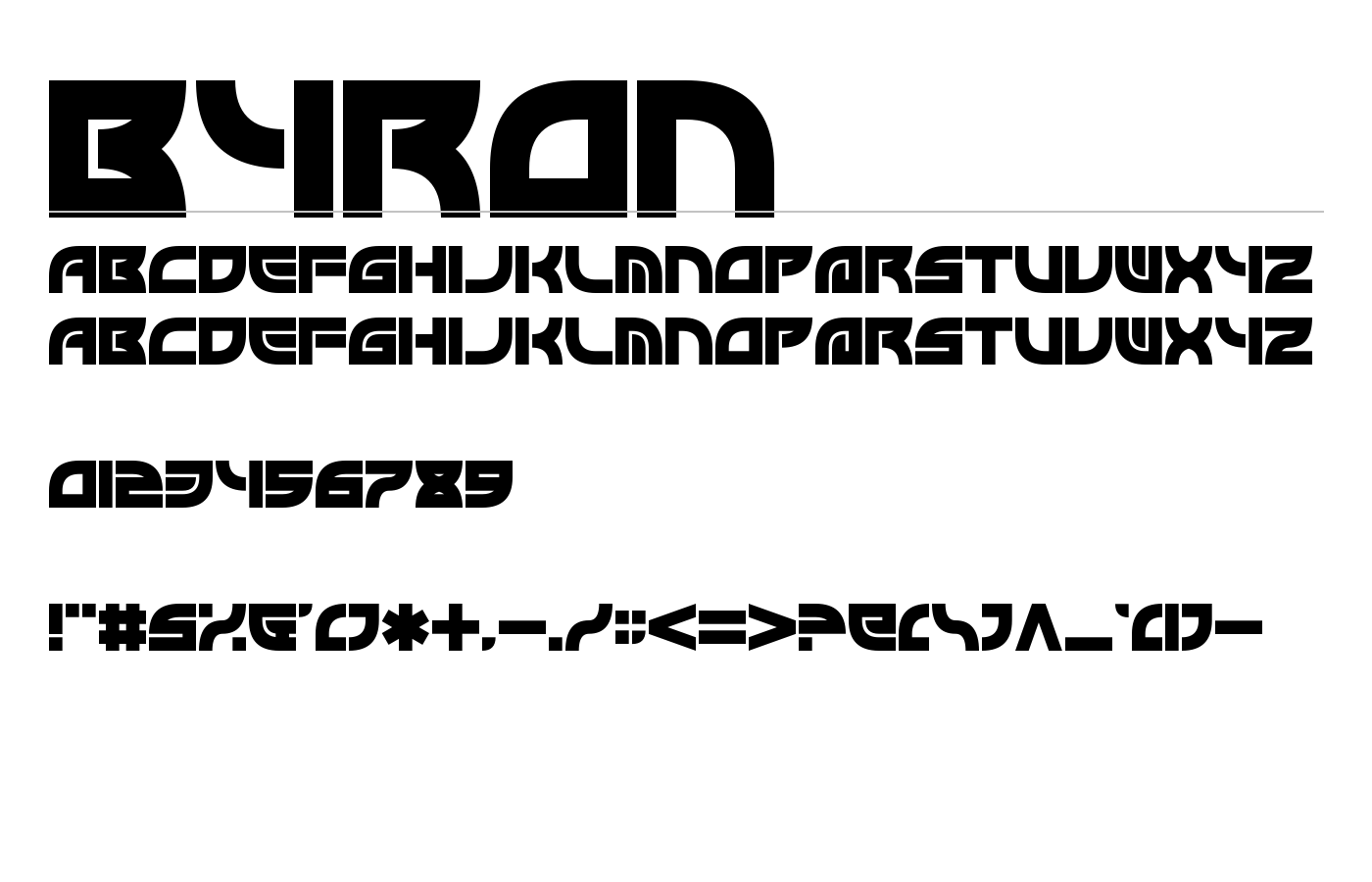 Byron Font preview
