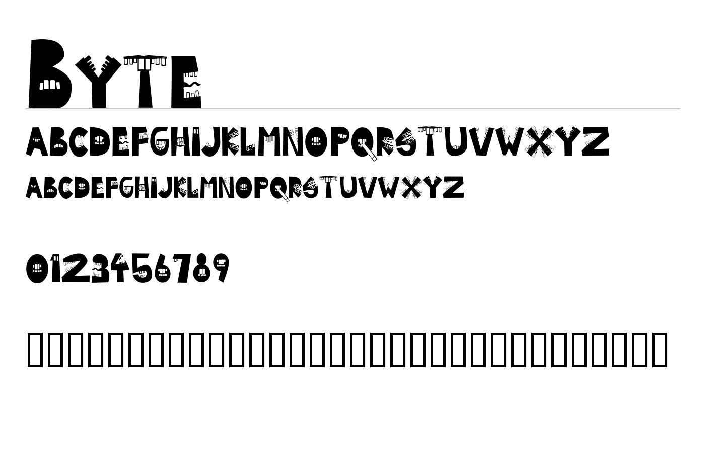 Byte Font preview