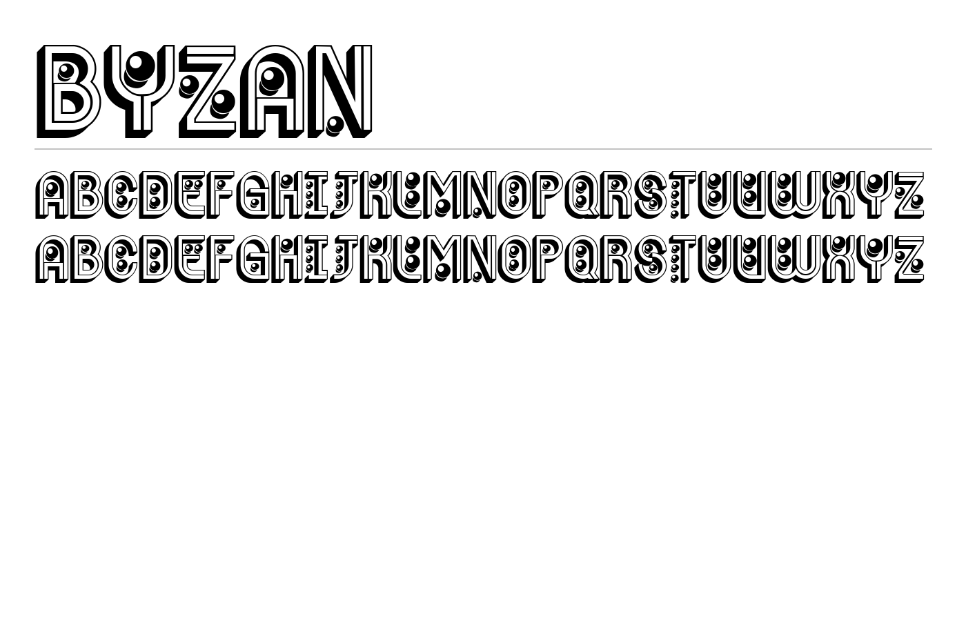 Byzan Font preview