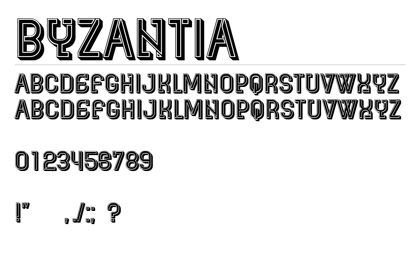 Byzantia Font preview