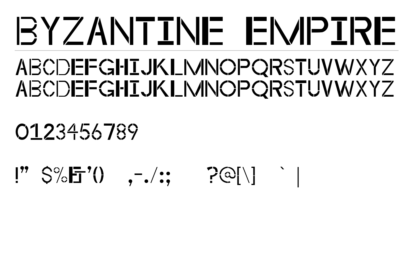 Byzantine Empire Font preview
