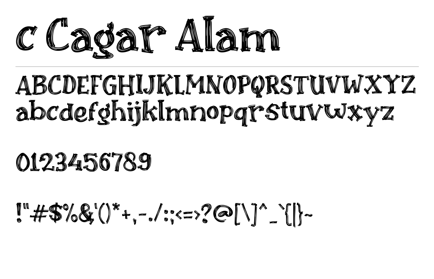 c Cagar Alam Font preview