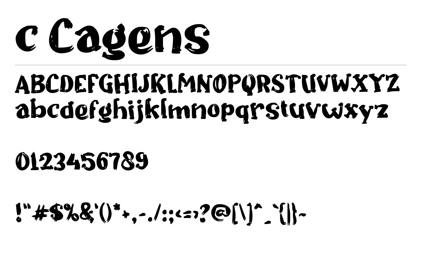 c Cagens Font preview
