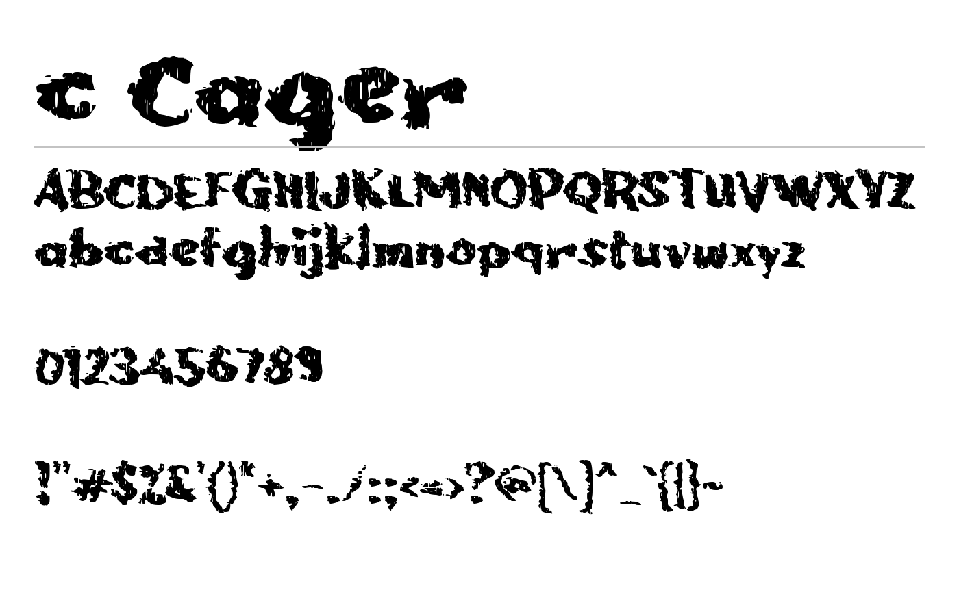 c Cager Font preview