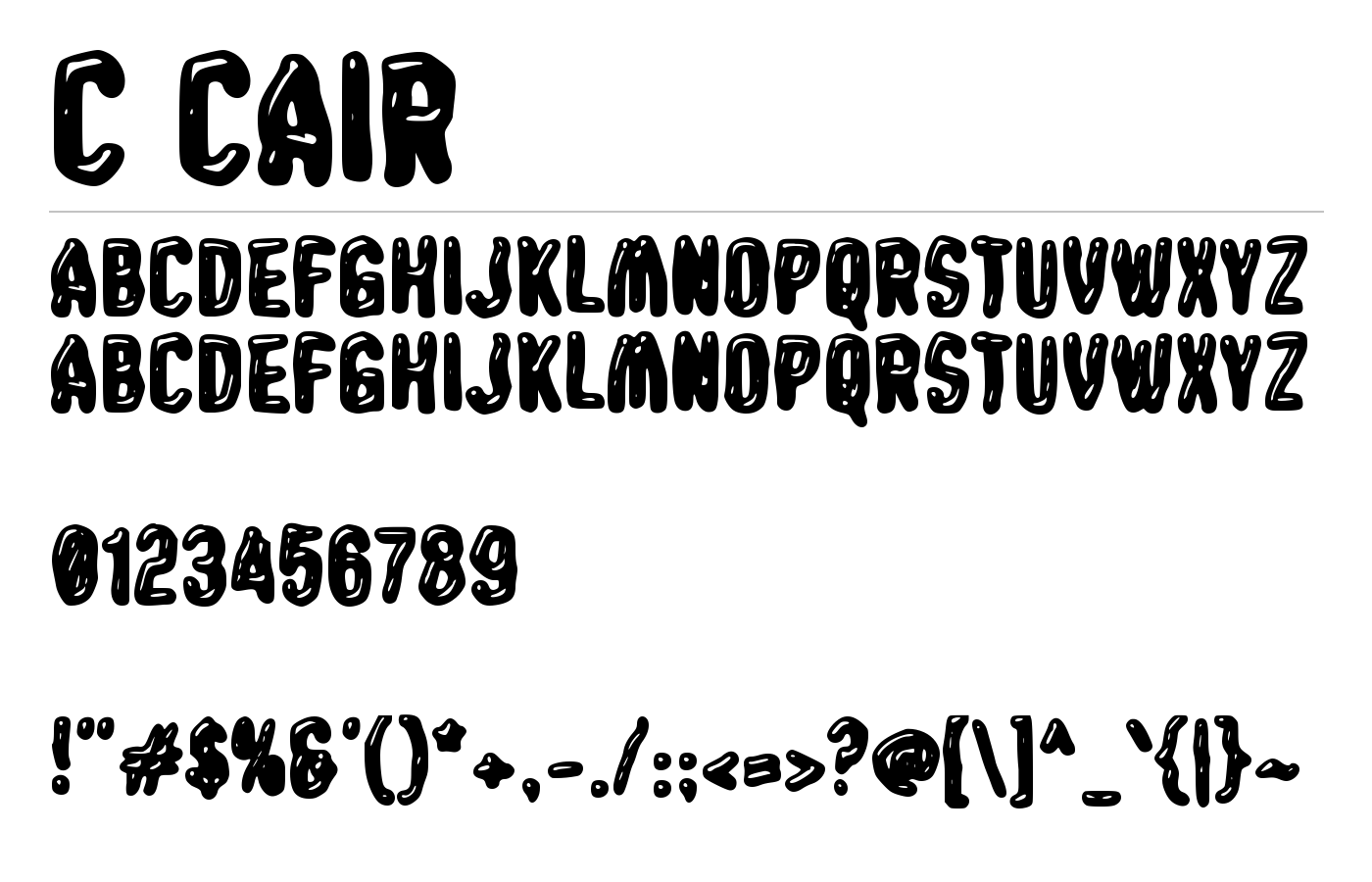 c Cair Font preview