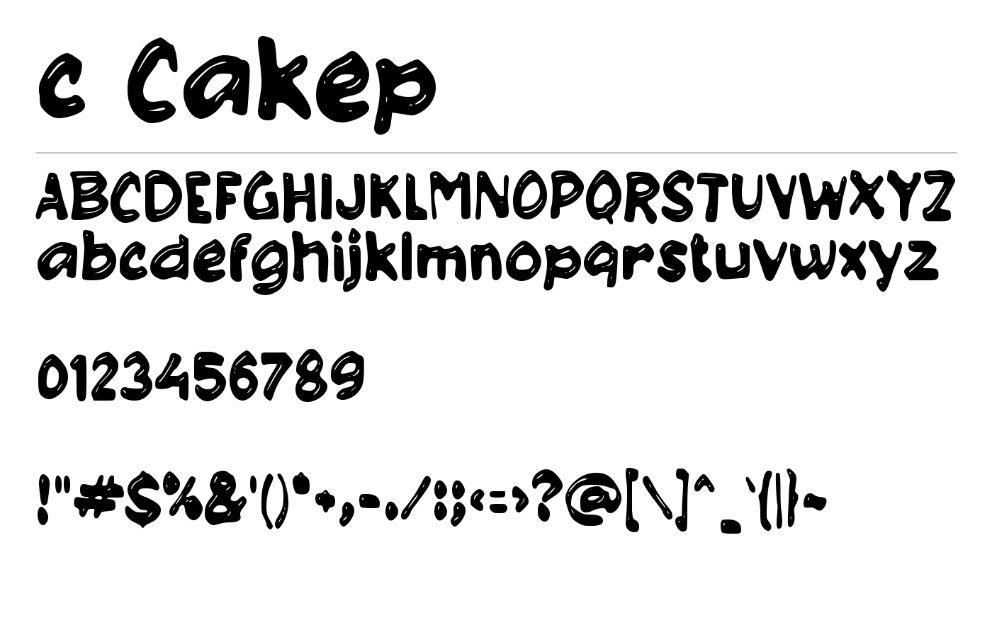 c Cakep Font preview