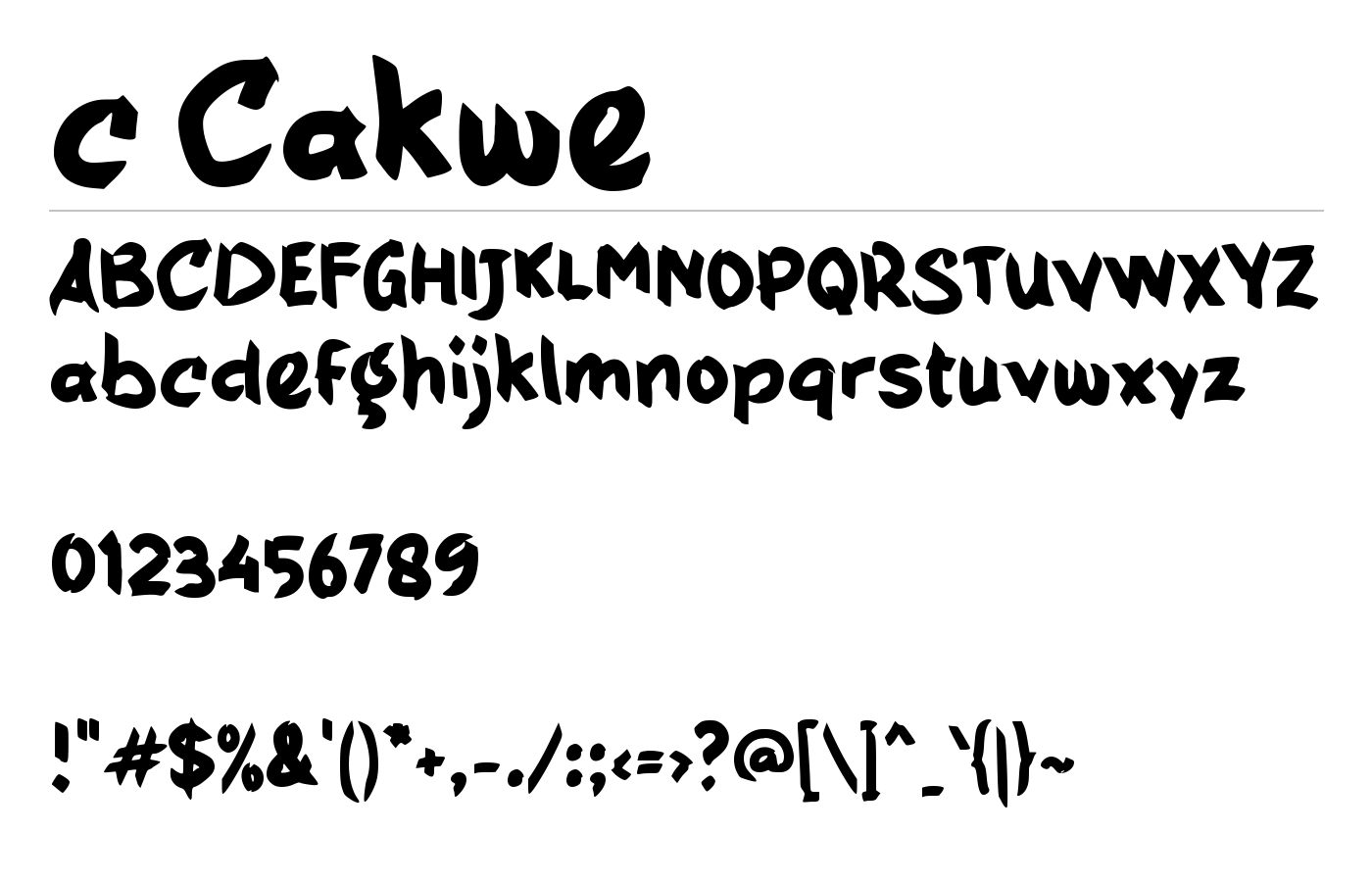 c Cakwe Font preview
