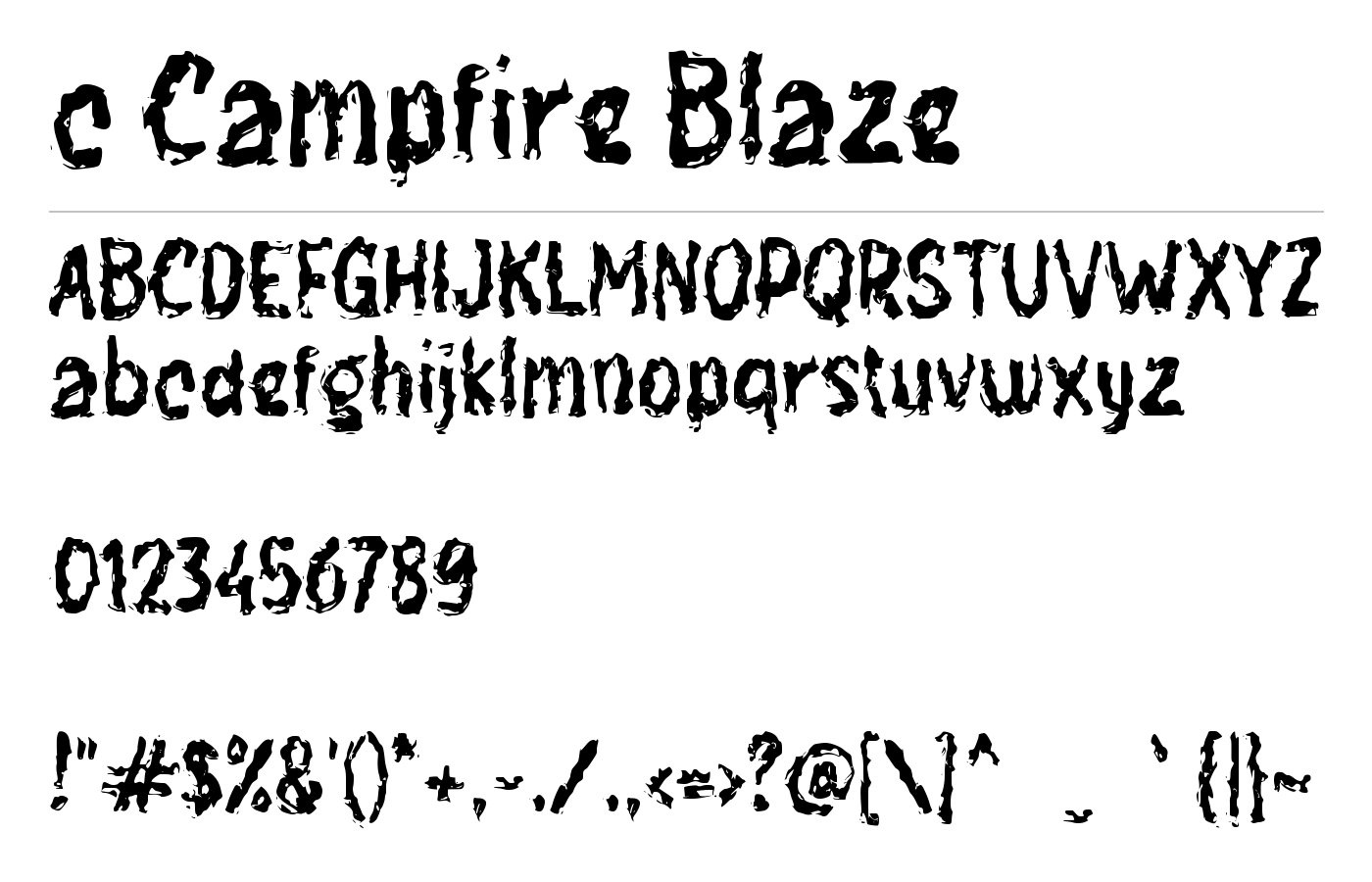 c Campfire Blaze Font preview