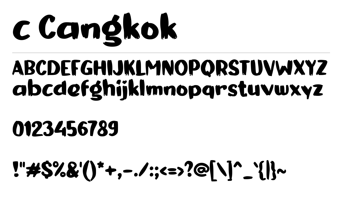 c Cangkok Font preview