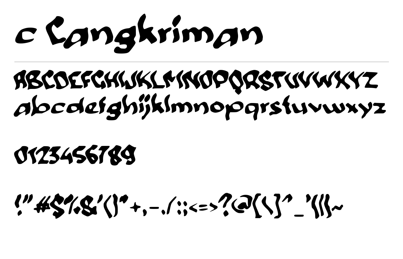 c Cangkriman Font preview