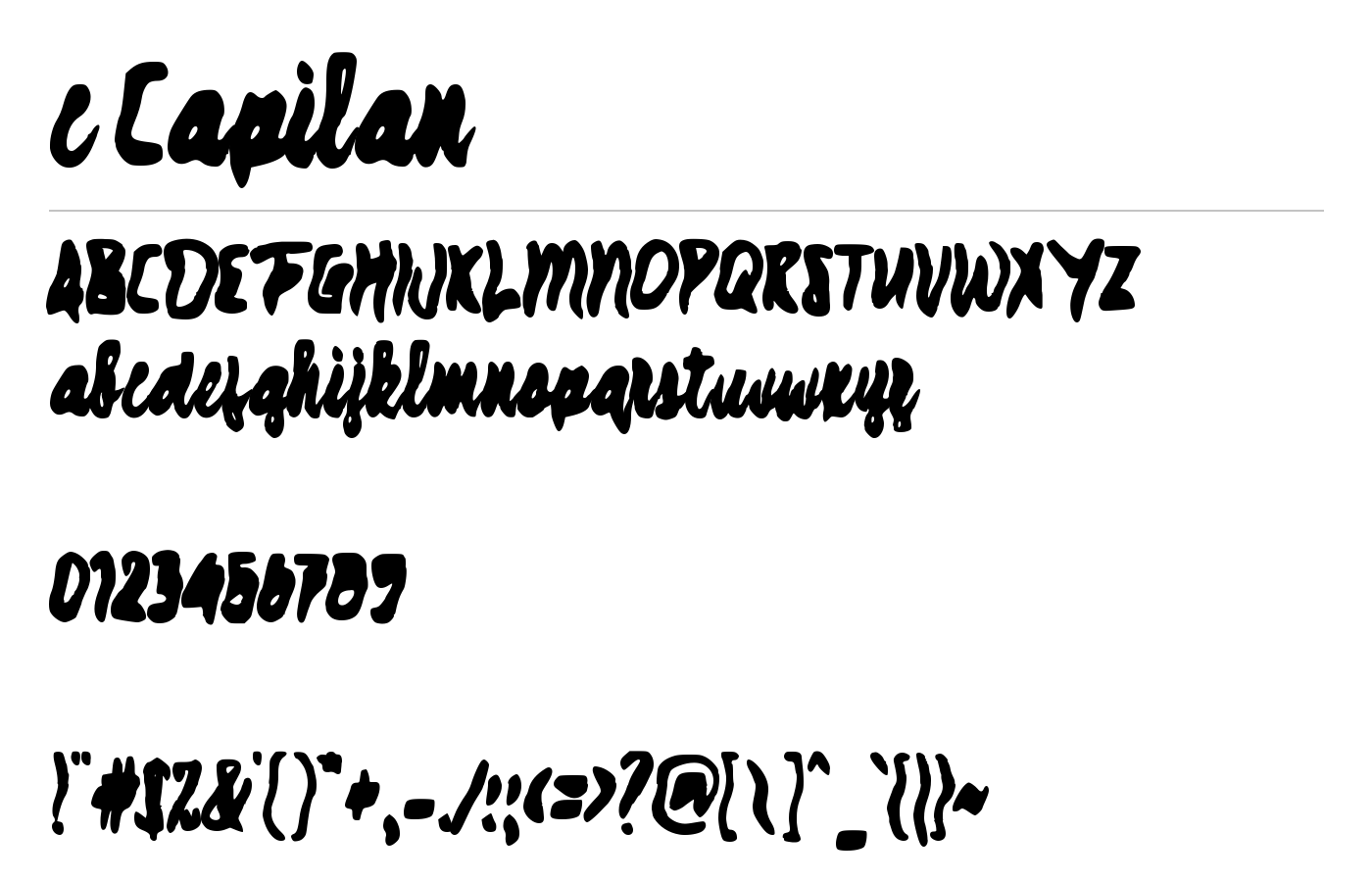 c Capilan Font preview