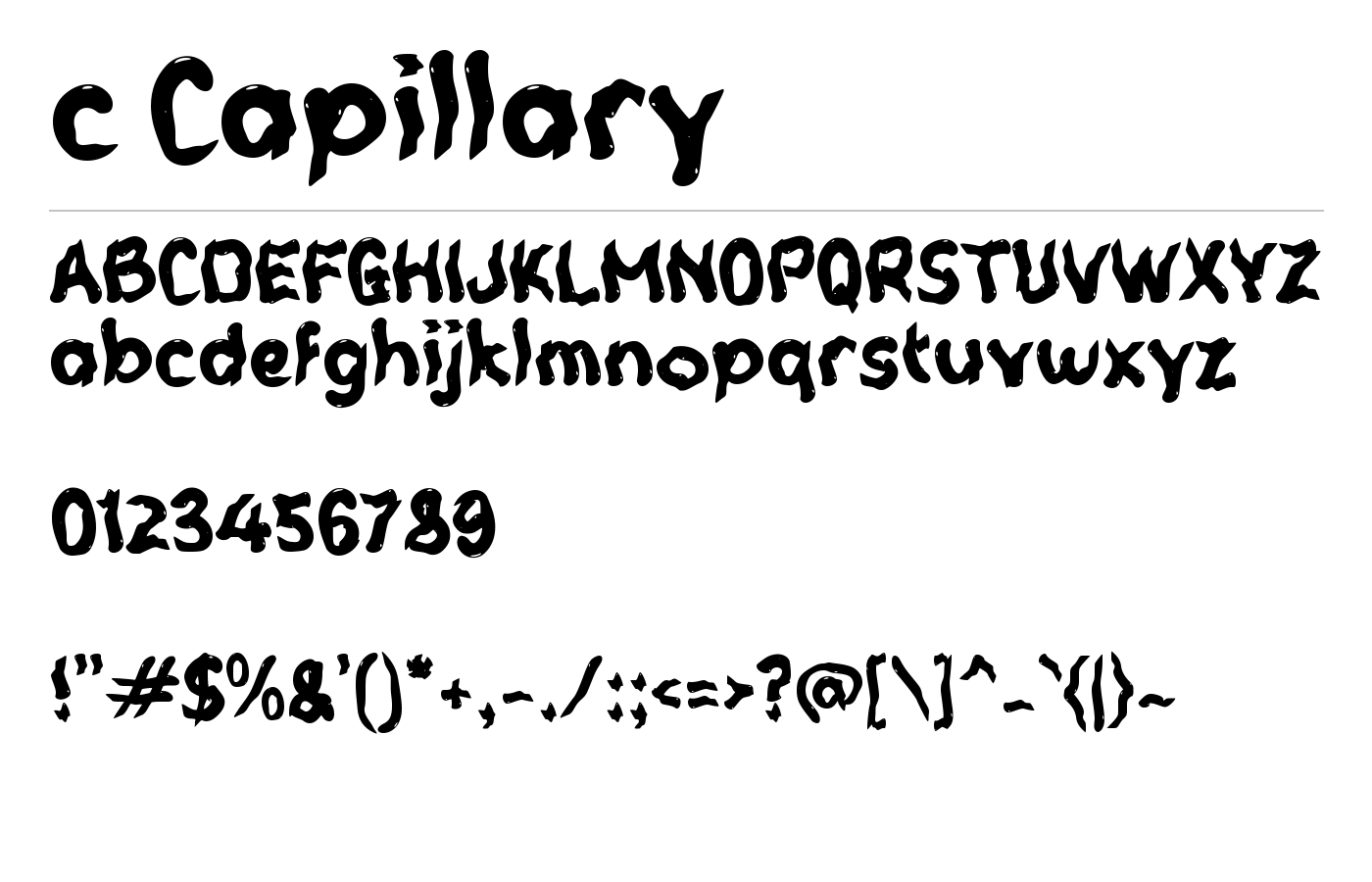 c Capillary Font preview