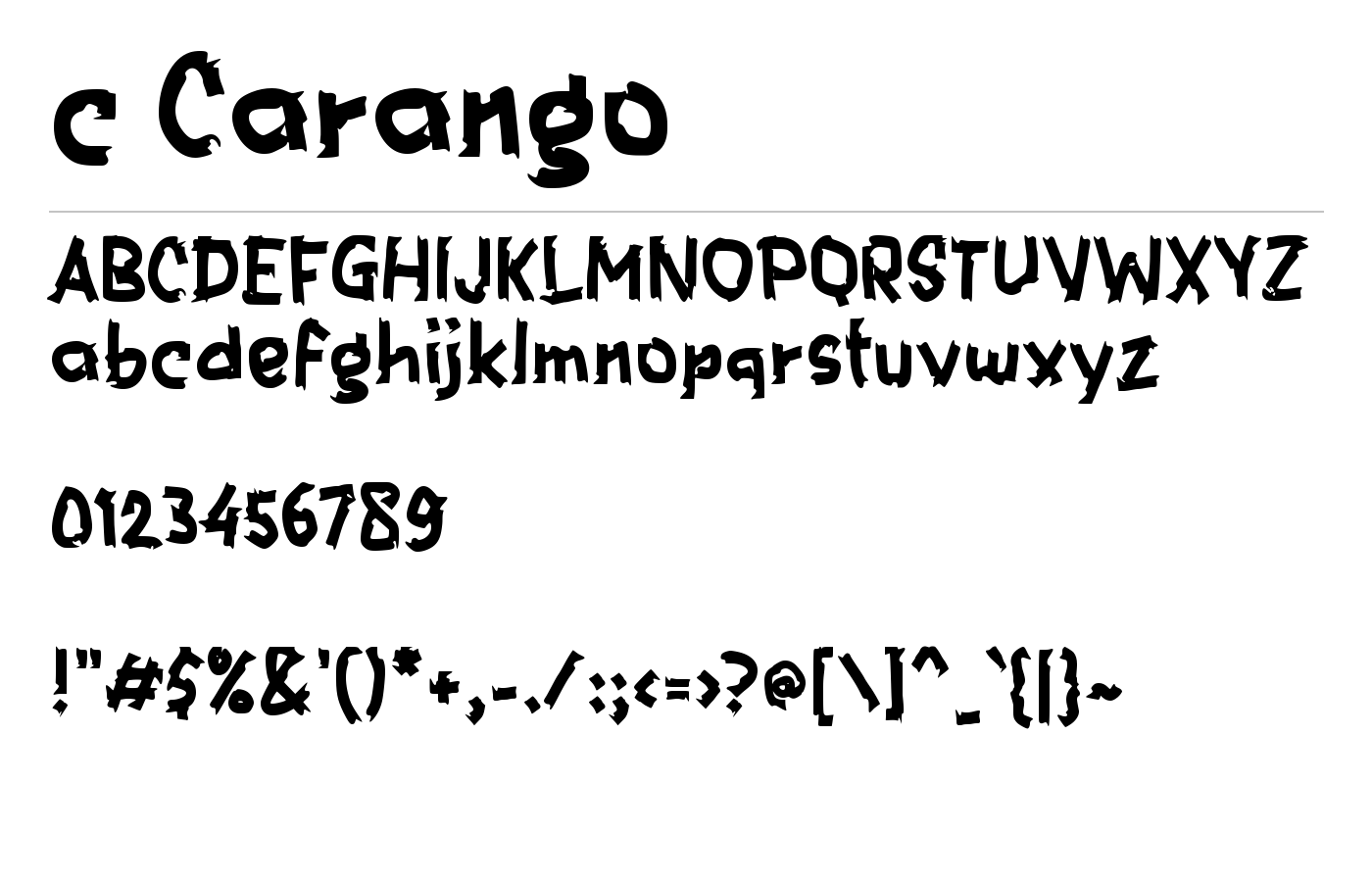c Carango Font preview