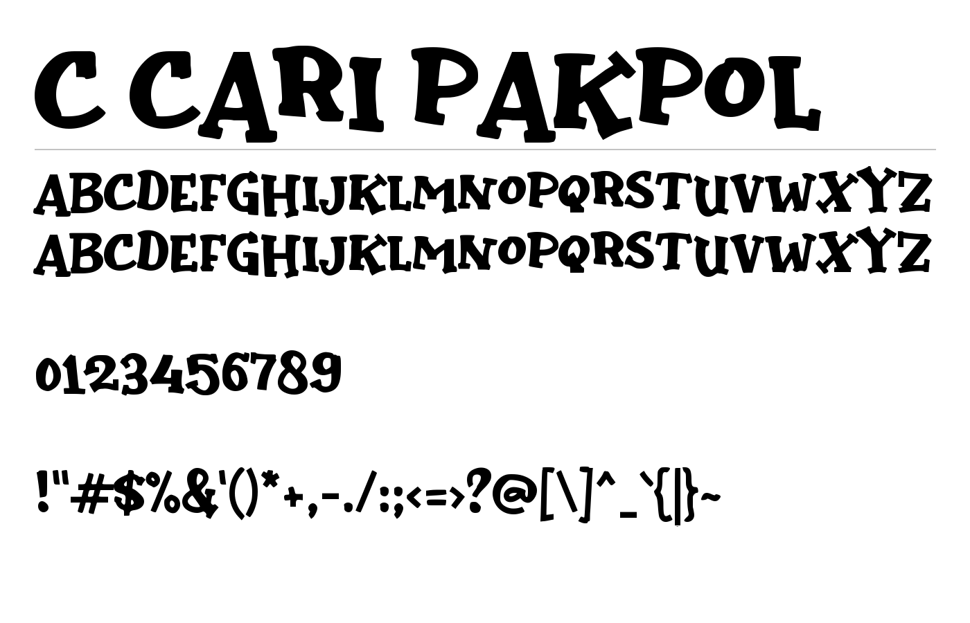 c Cari Pakpol Font preview