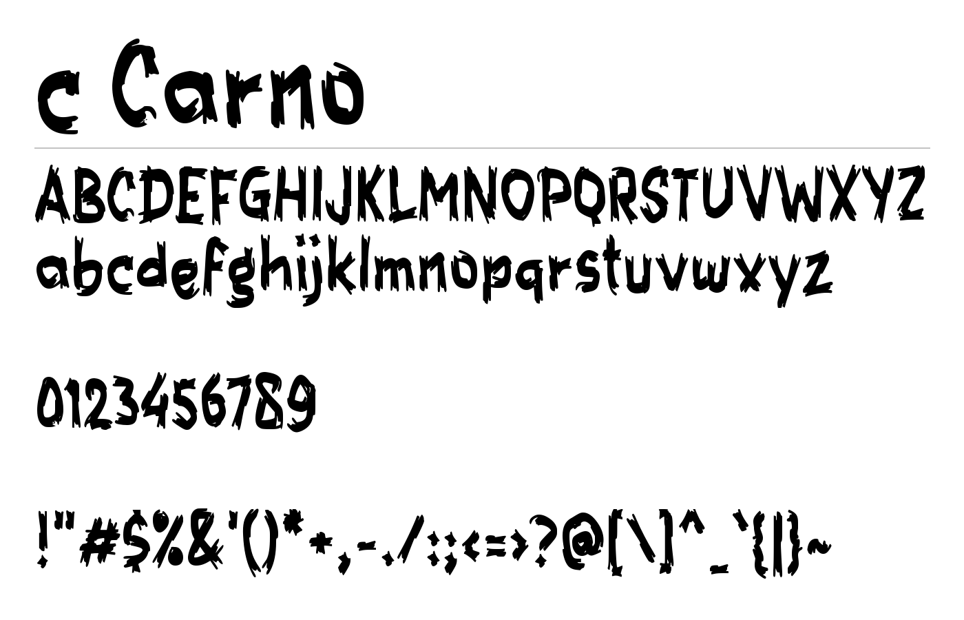 c Carno Font preview