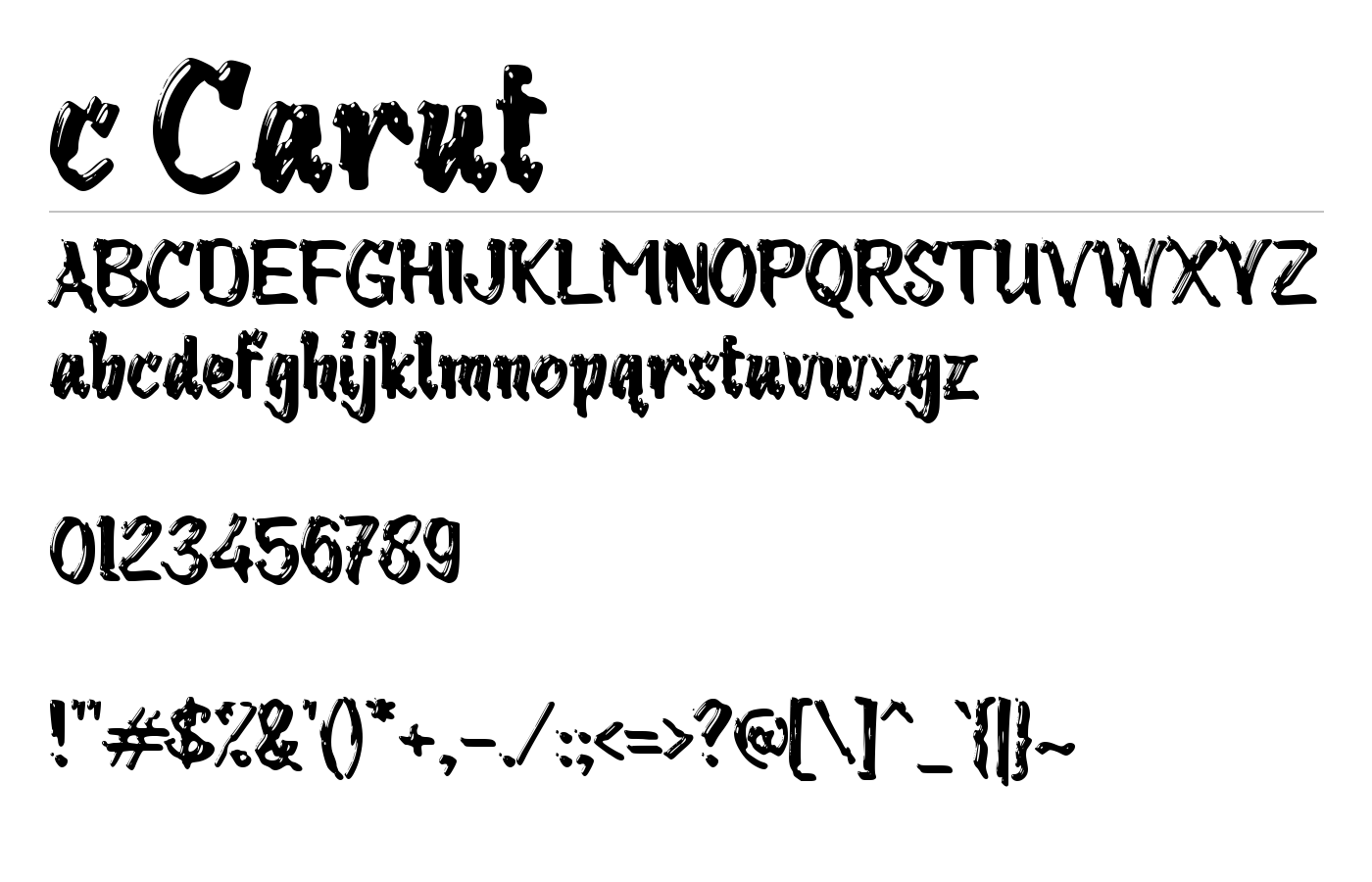 c Carut Font preview