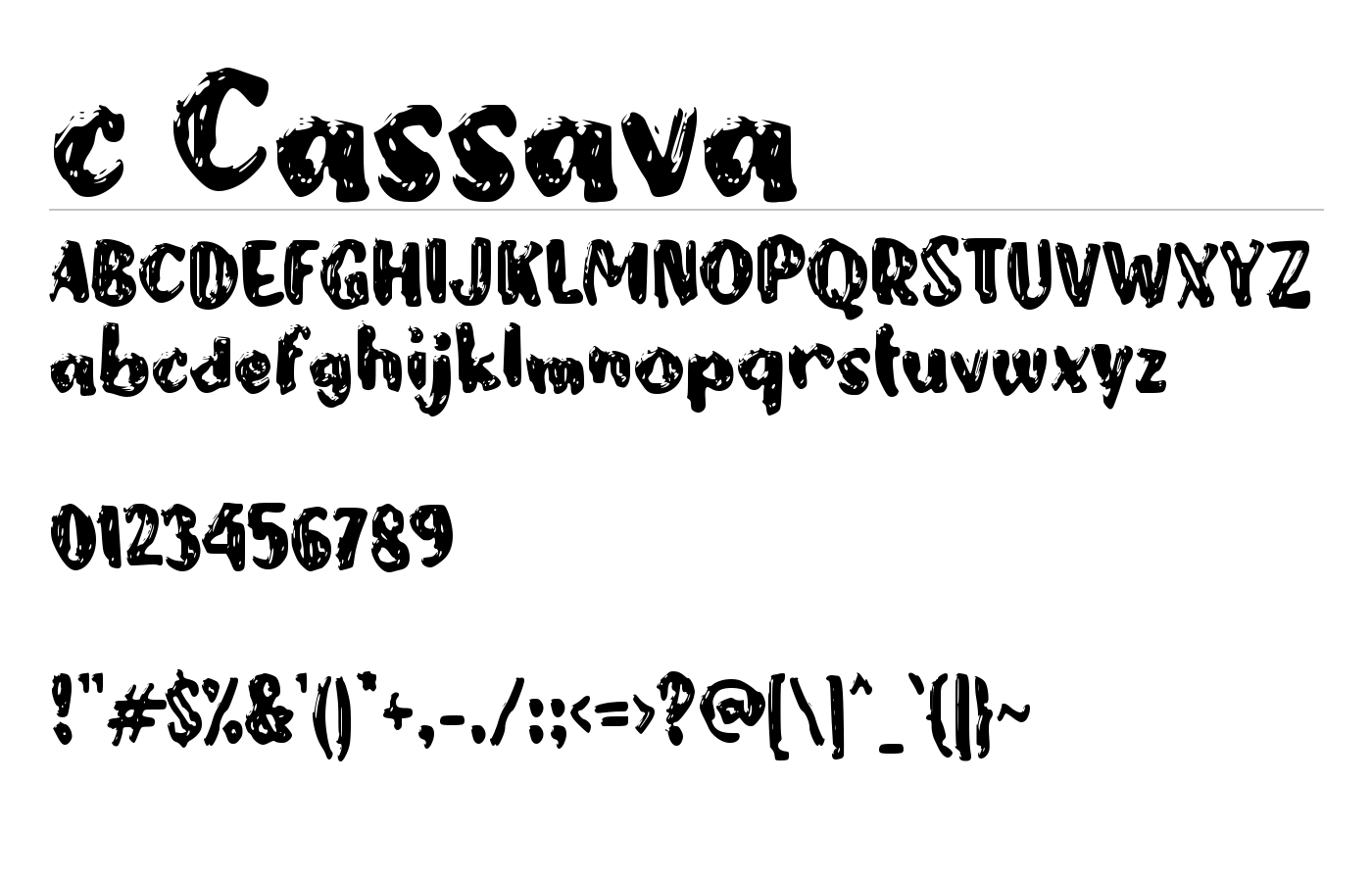 c Cassava Font preview