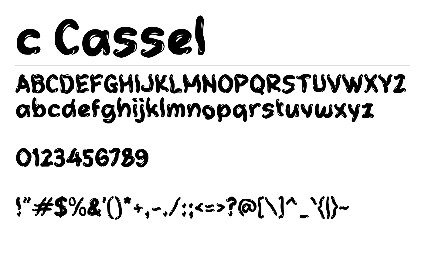 c Cassel Font preview